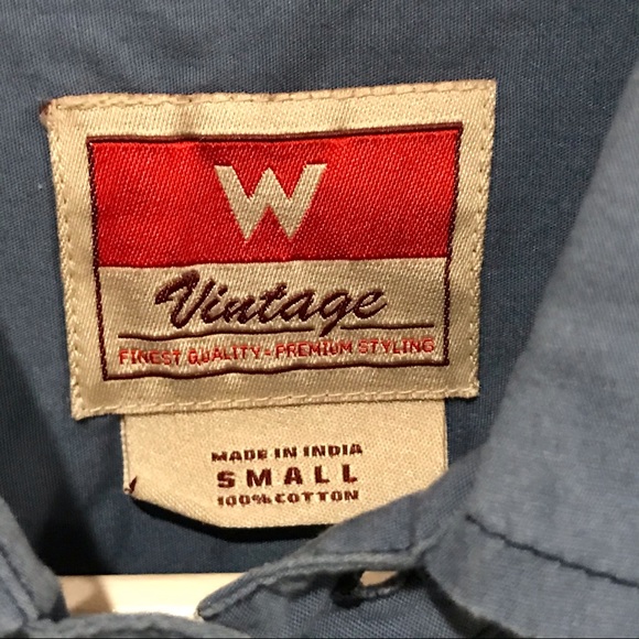 W Vintage blue ombré shirt. Size S. EUC - Picture 3 of 7